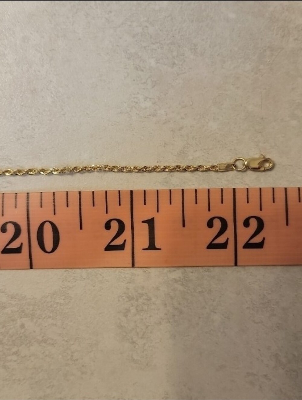 10 KT GOLD ROPE NECKLACE - Picture 4 of 6
